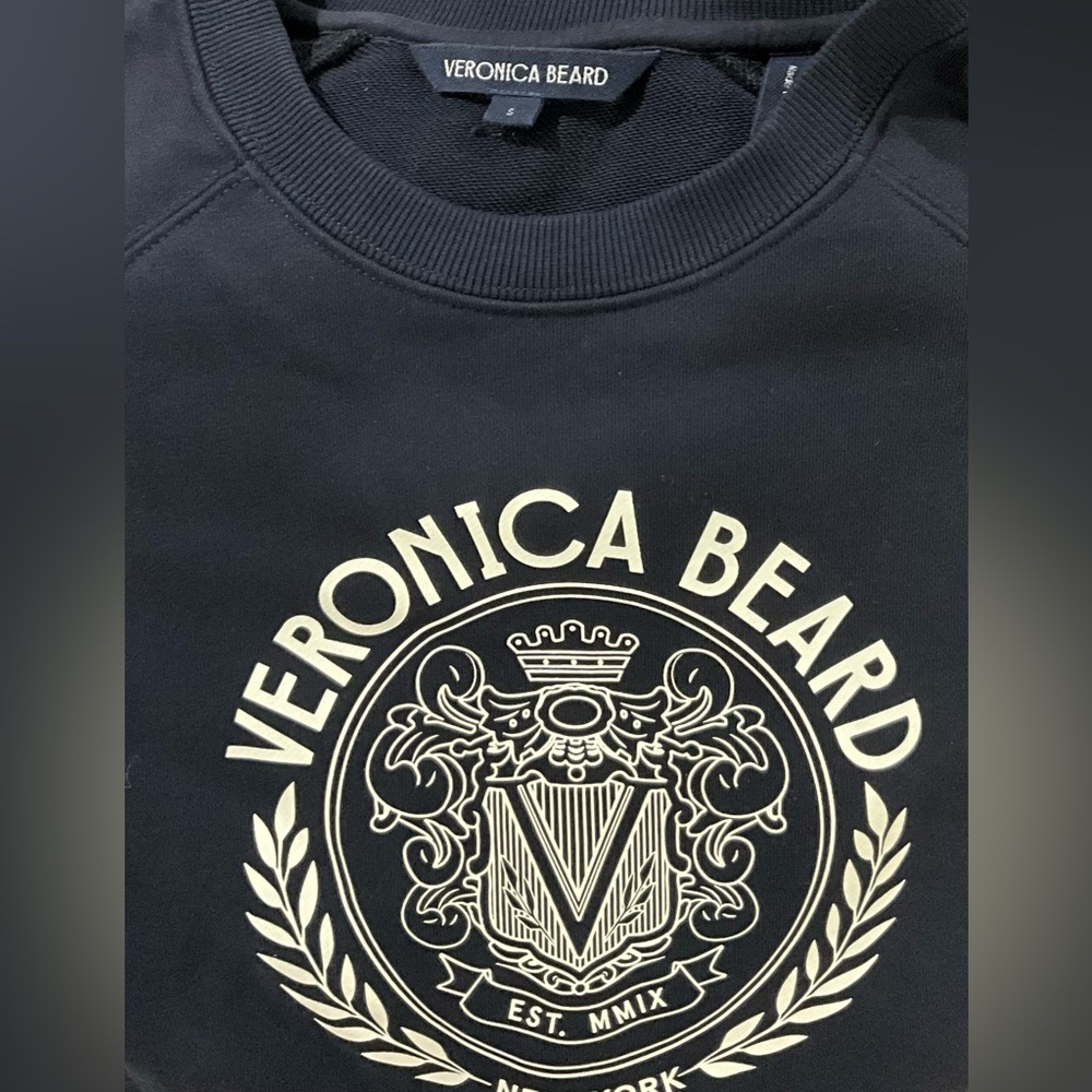 Veronica Beard Navy Sweatshirt with Emblem - Picture 12 of 14